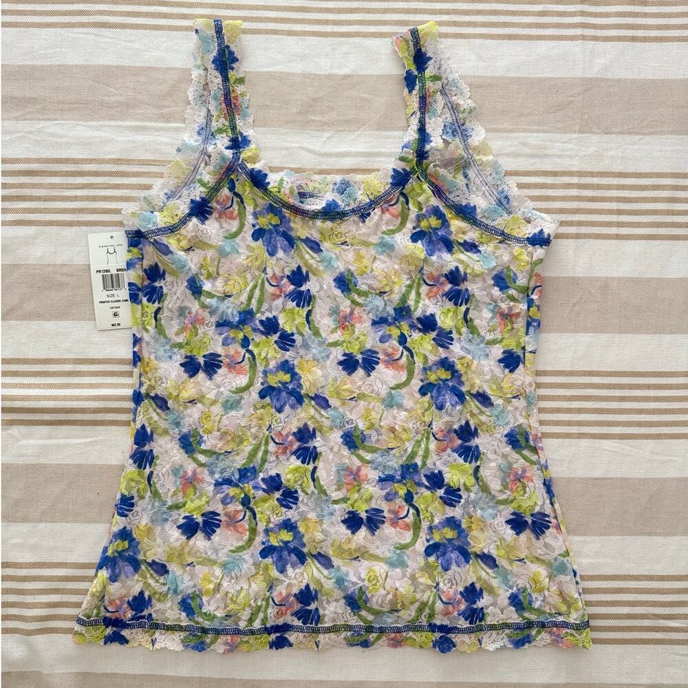 Hanky Panky NWT ($62) | floral Lace Printed Unlined Camisole tank top | Large - Picture 4 of 5